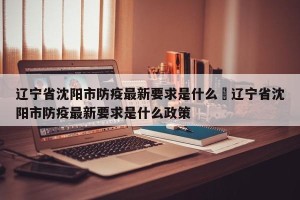 辽宁省沈阳市防疫最新要求是什么›辽宁省沈阳市防疫最新要求是什么政策